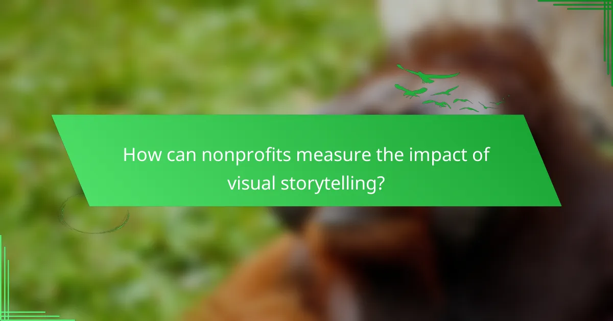 How can nonprofits measure the impact of visual storytelling?
