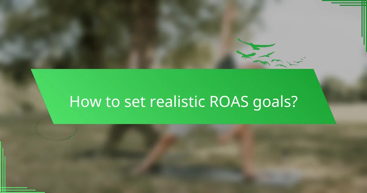How to set realistic ROAS goals?