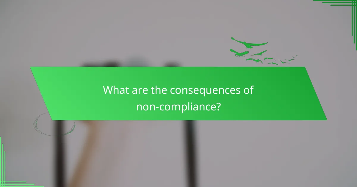 What are the consequences of non-compliance?