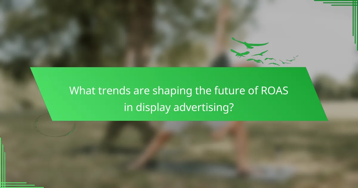 What trends are shaping the future of ROAS in display advertising?